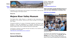 Desktop Screenshot of mojaverivervalleymuseum.org